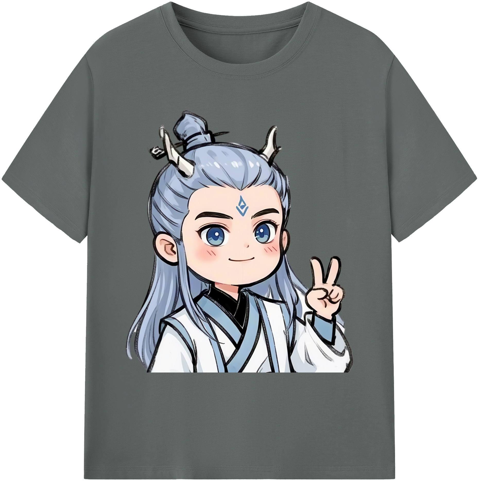 （画像用） Ne Zha 2 ナタ 魔童の大暴れ 綿100％ メンズ半袖Tシャツ｜肌触りやわらか＆通気性